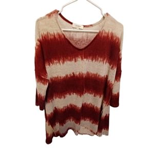 Umgee size small knit tye dye striped blouse